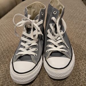 Converse Gray and White High-Top Sneakers Mens or Womans